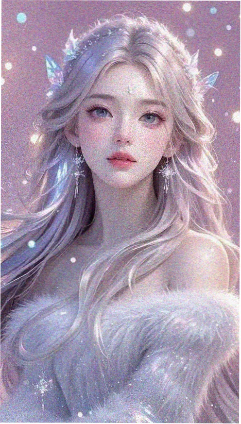 动漫女头 冷感黑白线稿少女头像
