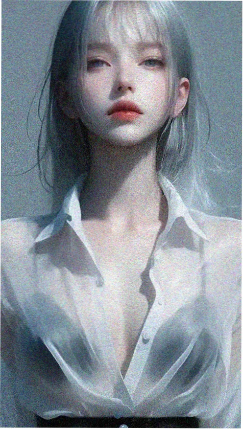 动漫女头 雨夜透明伞少女头像